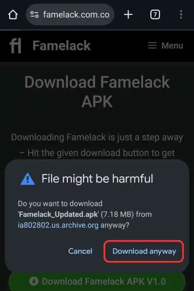 Download Famlack APK File